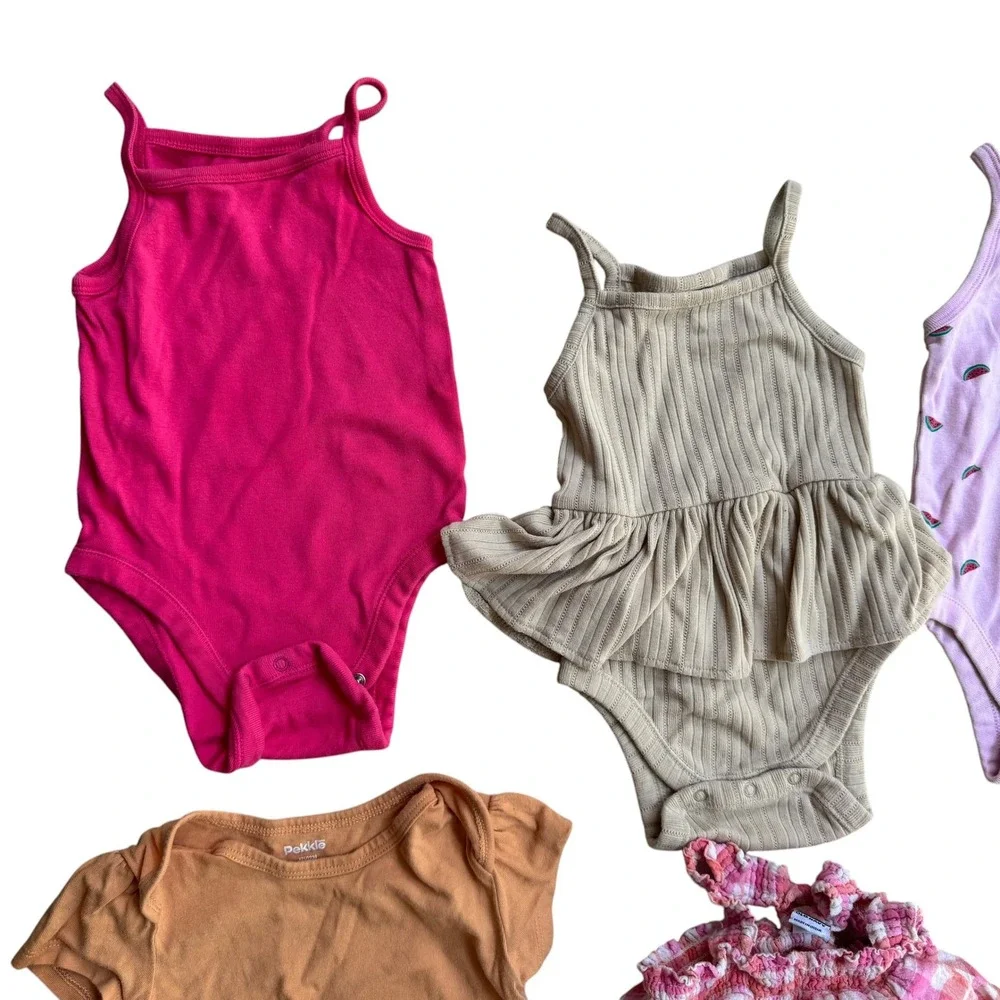 Baby Girl 12-18M Romper Bodysuit Bloomer Bundle Pink Yellow Summer‎ Floral 10pc